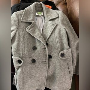 Grey pea coat, Size small